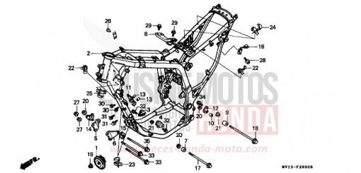 FRAME BODY XRV750L de 1990